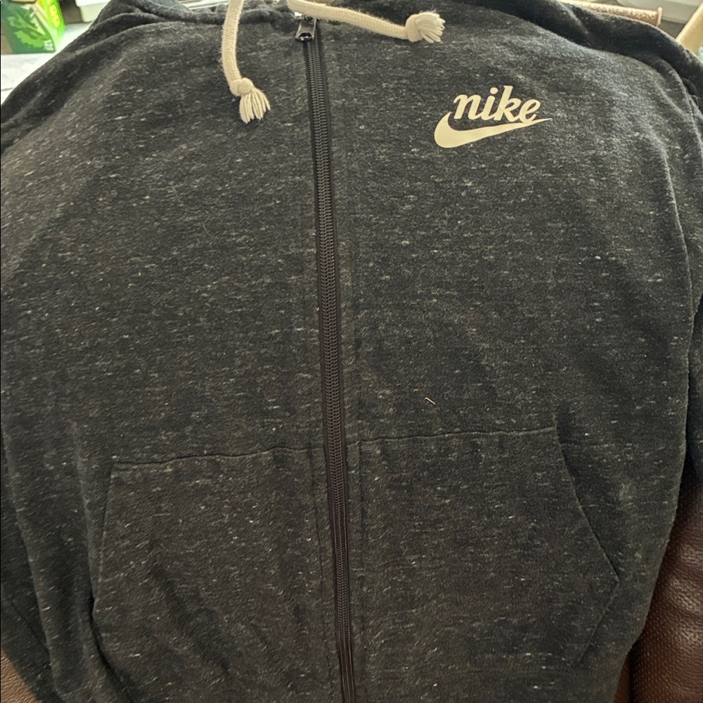 Nike Men's Charcoal Zip-Up Sweater